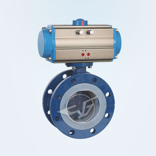 Pneumatic fluorine butterfly valve