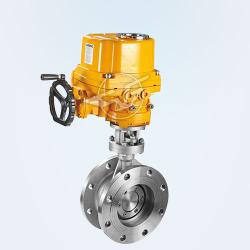 Electric flanged butterfly valve